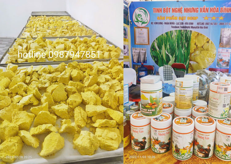 tinh bột nghệ nhưng vần, hoà bình