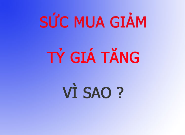 khi sức mua tiêu dùng giảm thì tỷ giá tiếp tục tăng, vì sao