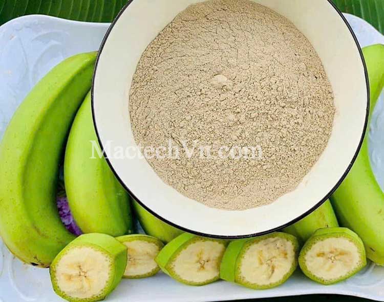 máy sấy bột chuối hột, sấy khô chuối xanh làm bột chuối, bột dược liệu
