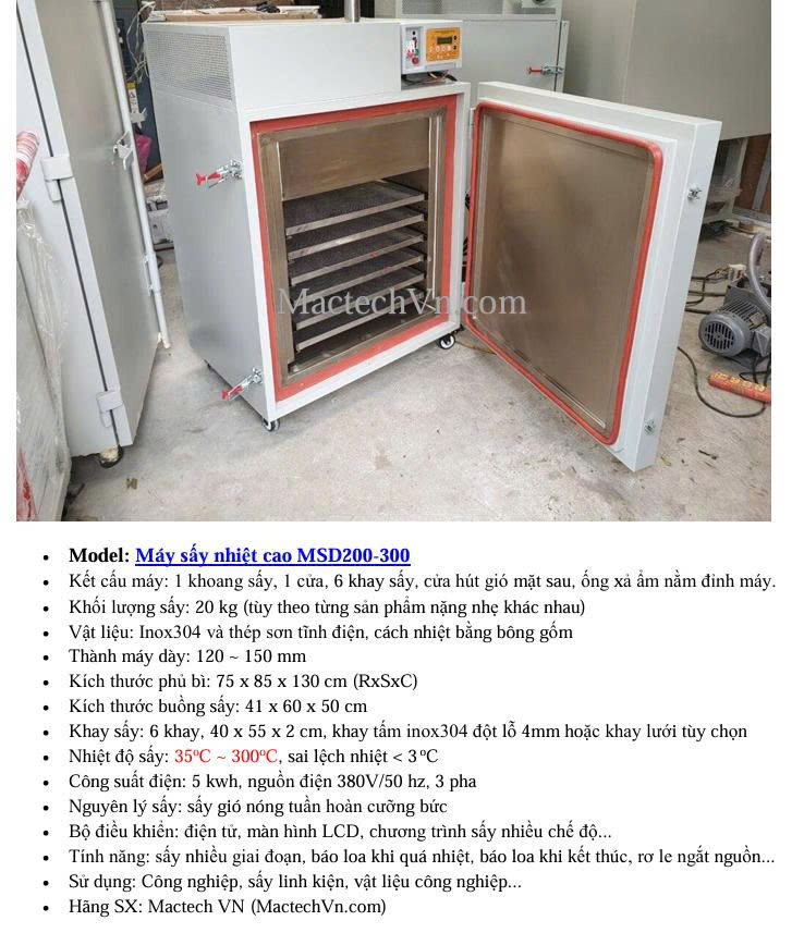 tủ sấy nhiệt 300 độ, sấy linh kiện, vật liệu công nghiệp, sấy sơn, xi mạ, sấy phèn chua, uốn dẻo tạo hình