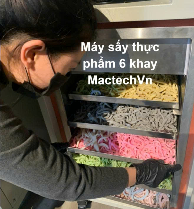 Máy sấy thực phẩm 6 khay hiện nay là dòng khá phù hợp cho người mới bắt đầu kinh doanh thực phẩm sấy quy mô nhỏ. Đây là nhóm máy có kích thước gọn, dễ sử dụng và không cần đầu tư quá lớn ngay từ đầu.