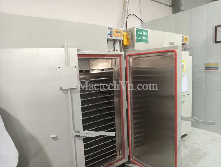 máy sấy keo công nghiệp trong ngành tóc giả, mi giả, vật liệu polymer